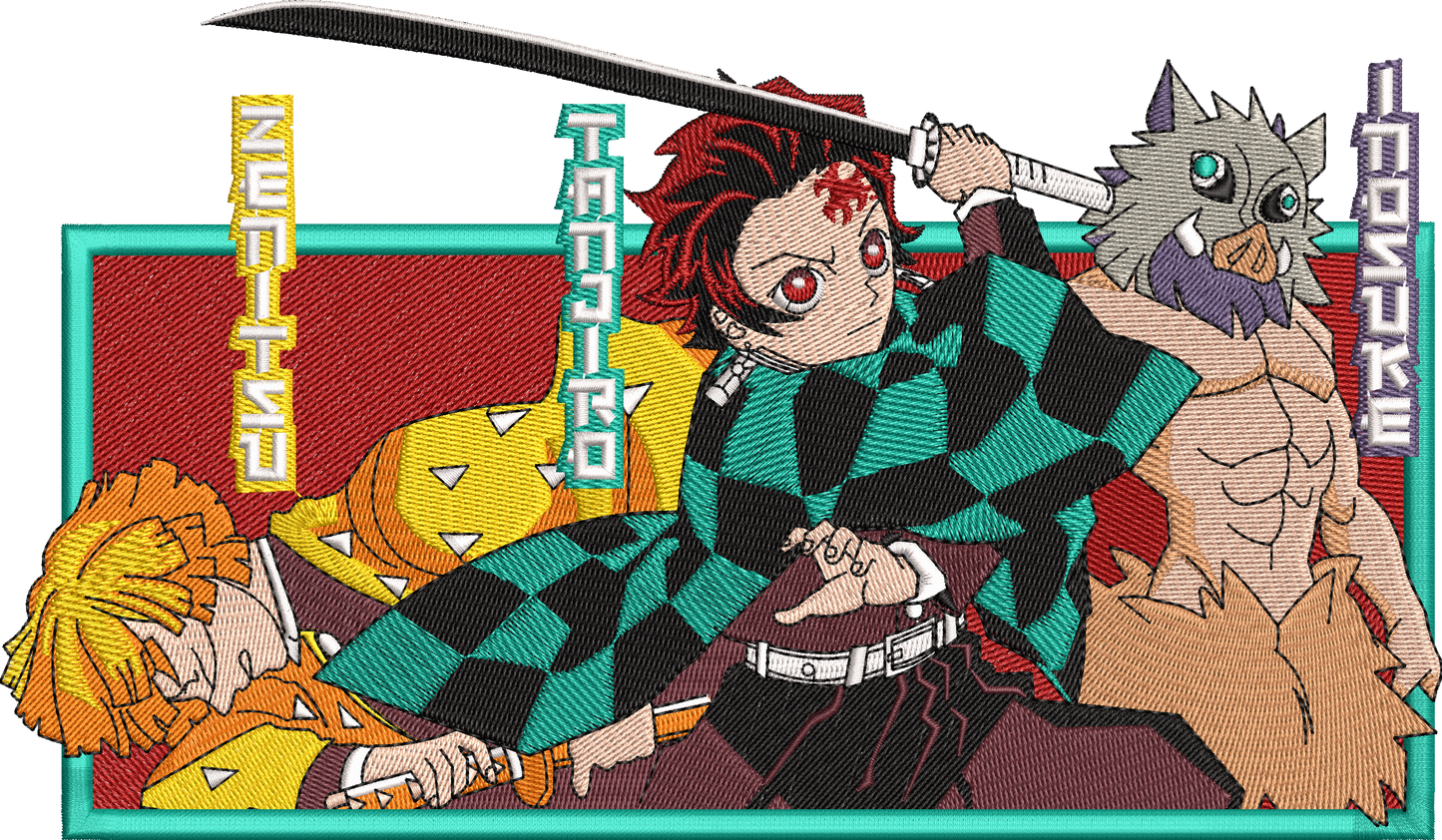 Tanjiro, Inosuke & Zenitsu Demon Slayer Gang Oversize T-Shirt