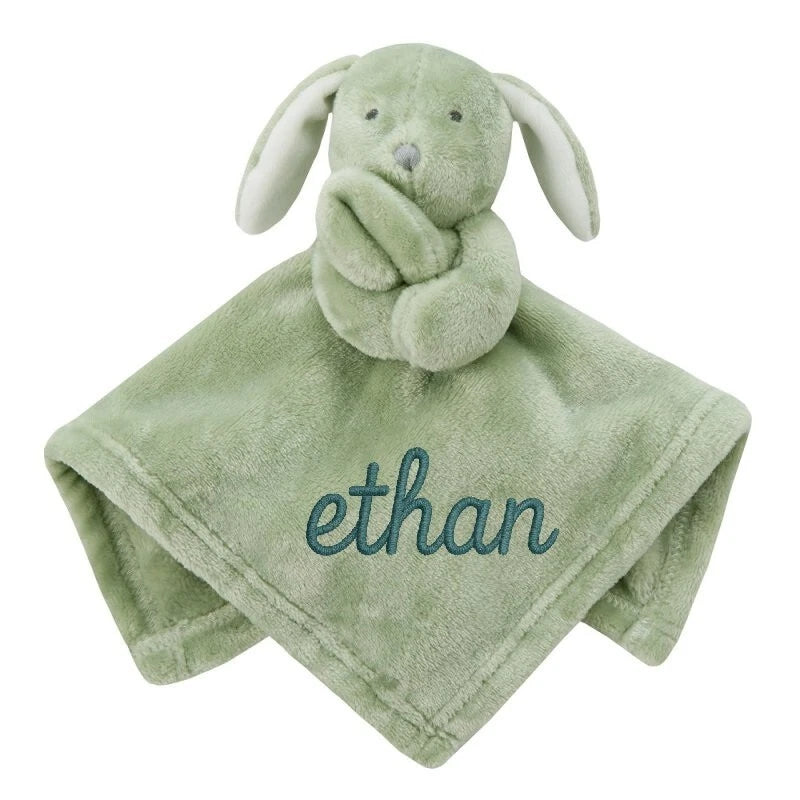 Personalised Baby Comforter Blanket – Bear & Elephant Baby Gift for Boys & Girls