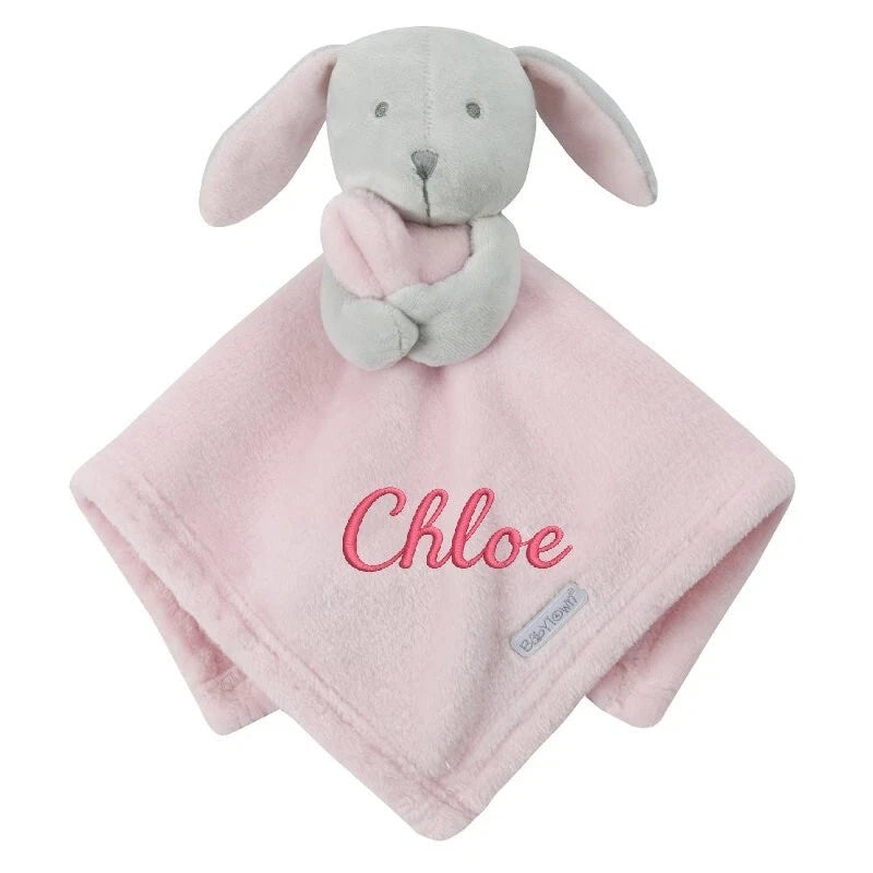 Personalised Baby Comforter Blanket – Bear & Elephant Baby Gift for Boys & Girls