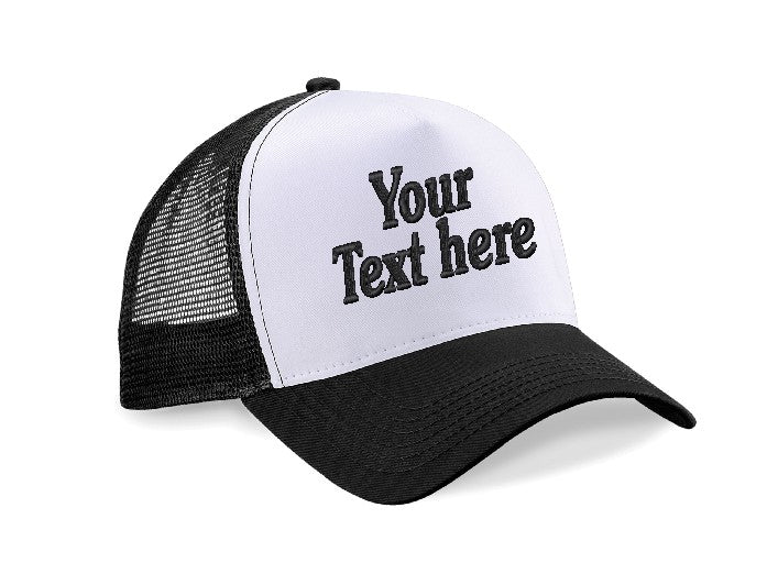 Personalised Cap Snapback Embroidered Trucker Half Mesh Baseball Cap Ladies Mens