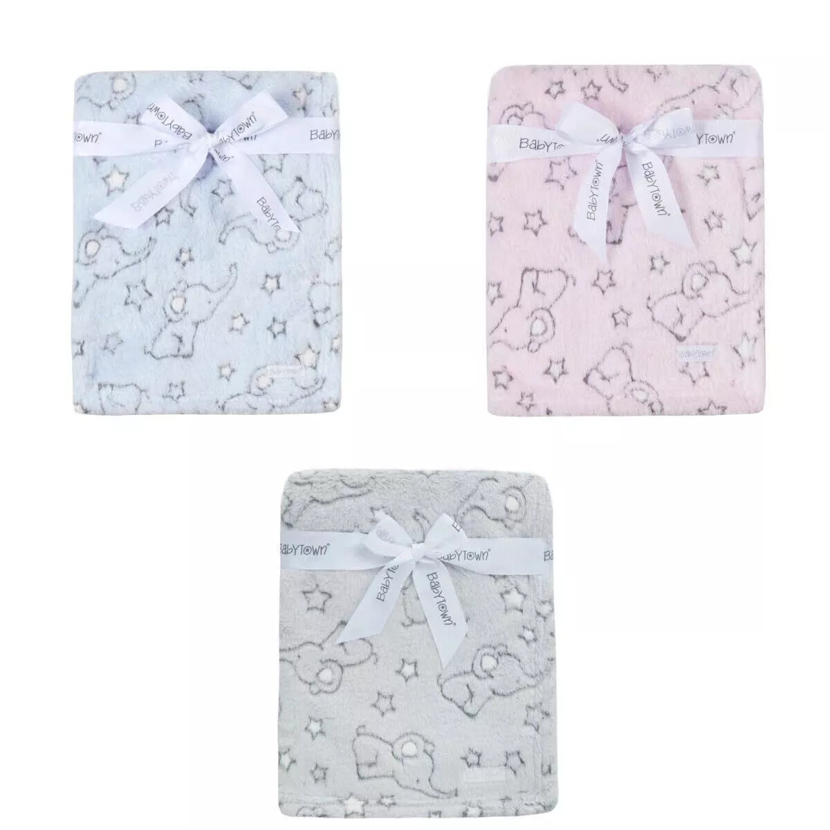 Baby Elephant Jacquard Blanket