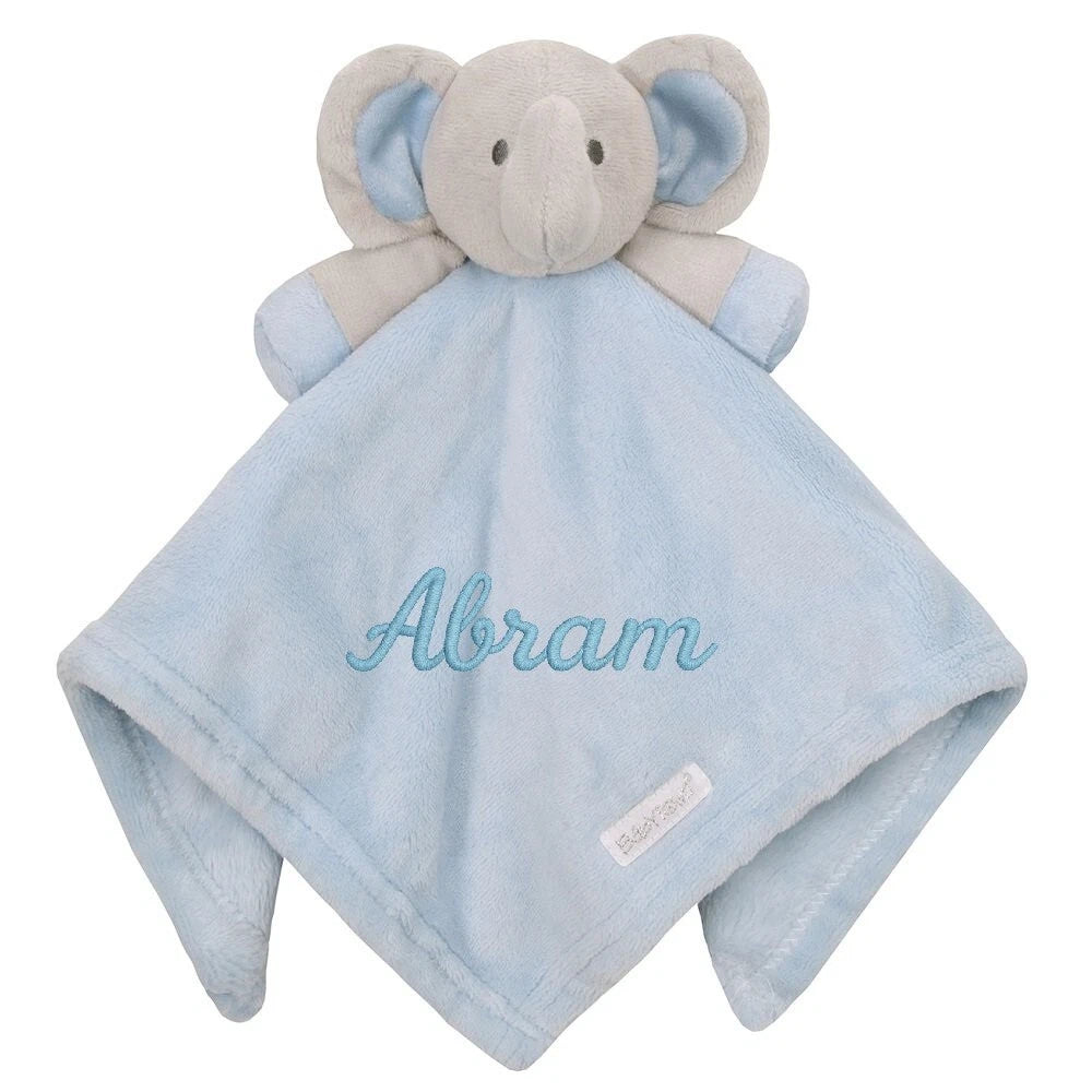 Personalised Baby Comforter Blanket – Bear & Elephant Baby Gift for Boys & Girls