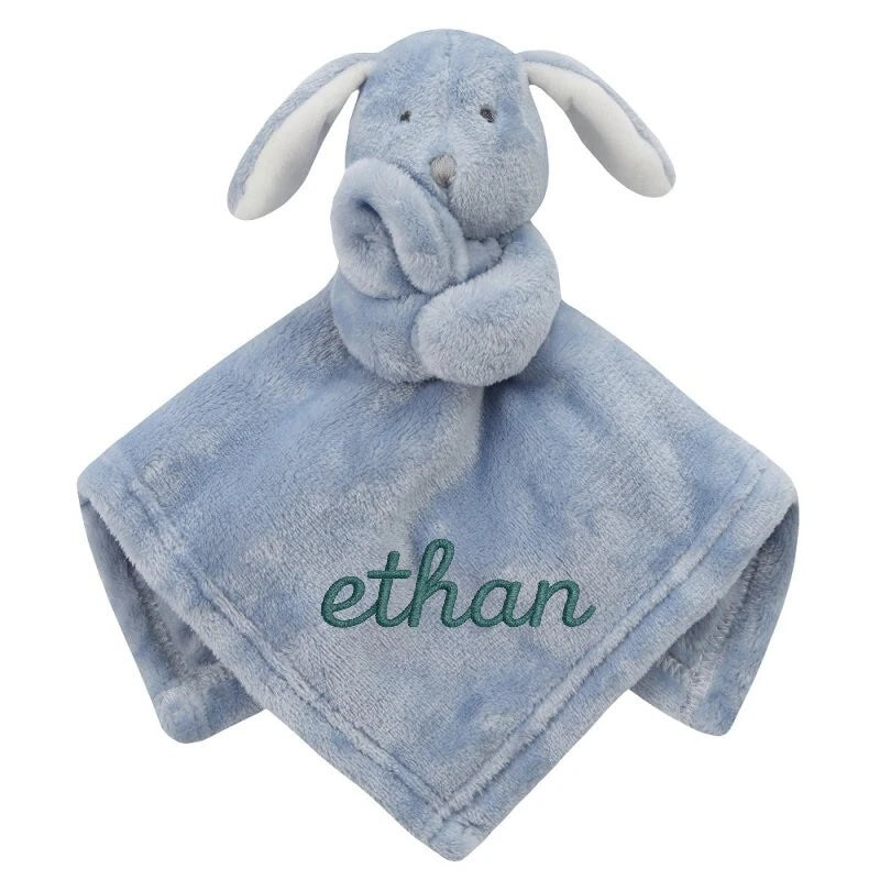 Personalised Baby Comforter Blanket – Bear & Elephant Baby Gift for Boys & Girls