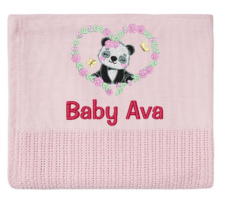 Personalised Cute animal Design Baby Cellular Blanket 100% cotton