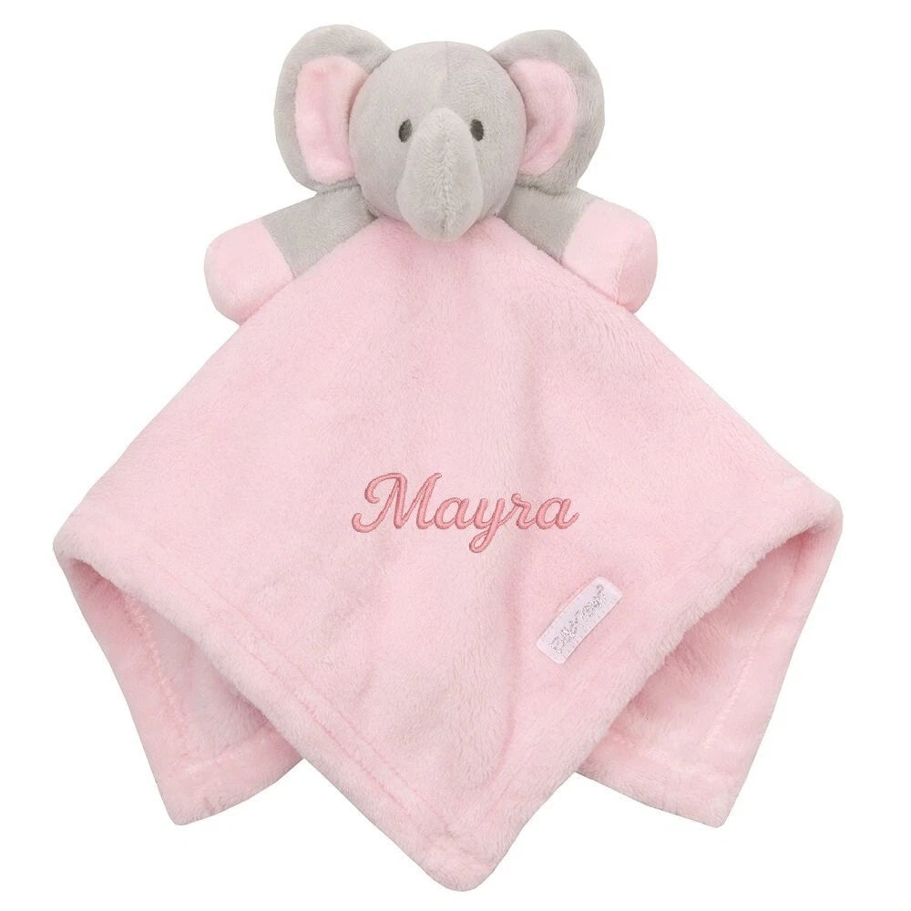 Personalised Baby Comforter Blanket – Bear & Elephant Baby Gift for Boys & Girls
