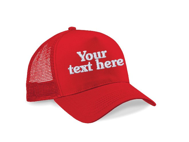 Personalised Cap Snapback Embroidered Trucker Half Mesh Baseball Cap Ladies Mens